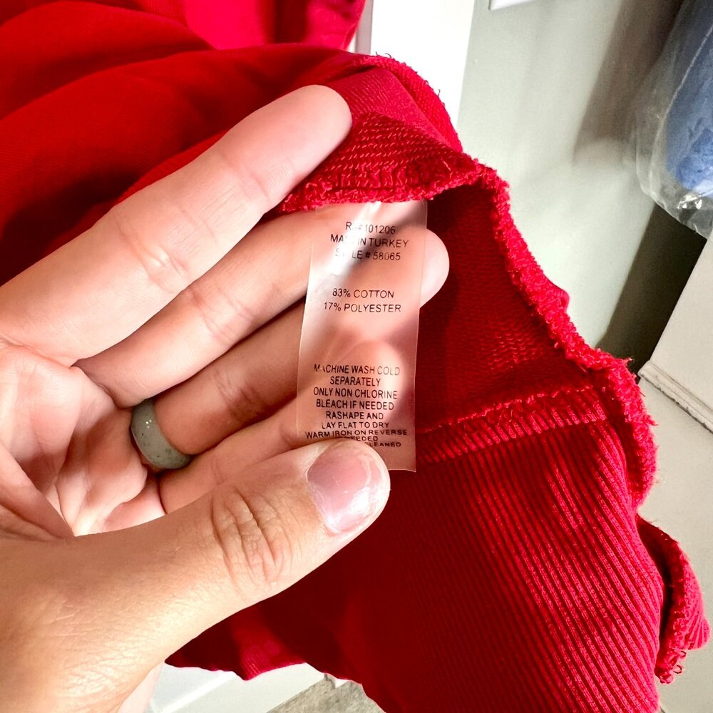 Soft Surroundings Red Snap Button Cowl Neck Pullover Sweater Long Sleeve Size 1X - Picture 4 of 5